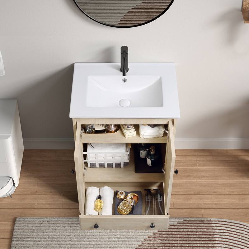 FreeStanding Bathroom Vanity Cabinet with Door and Drawer without Sink