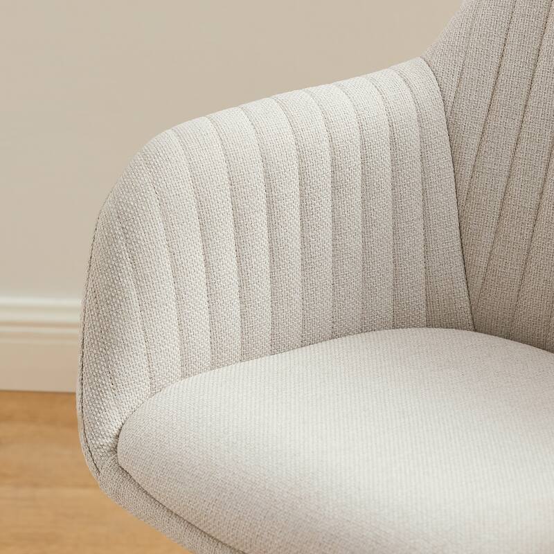 Art Leon Classical Swivel Office Accent Chair with Wood Legs