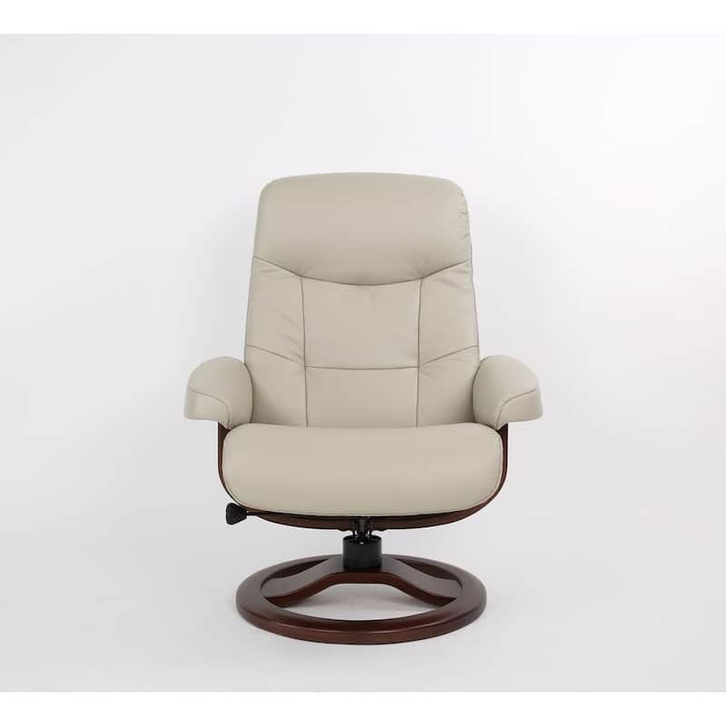 Fjords Muldal Leather Recliner and Ottoman