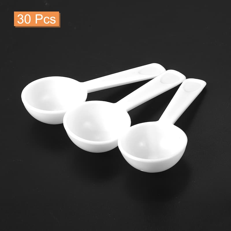 Plastic Measuring Spoons Powder Scoops Spoon Kitchen Spoon, 3g White