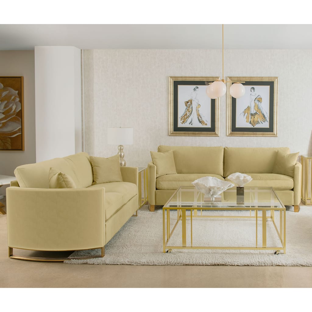 Corliss Velvet Upholstered Sofa Set