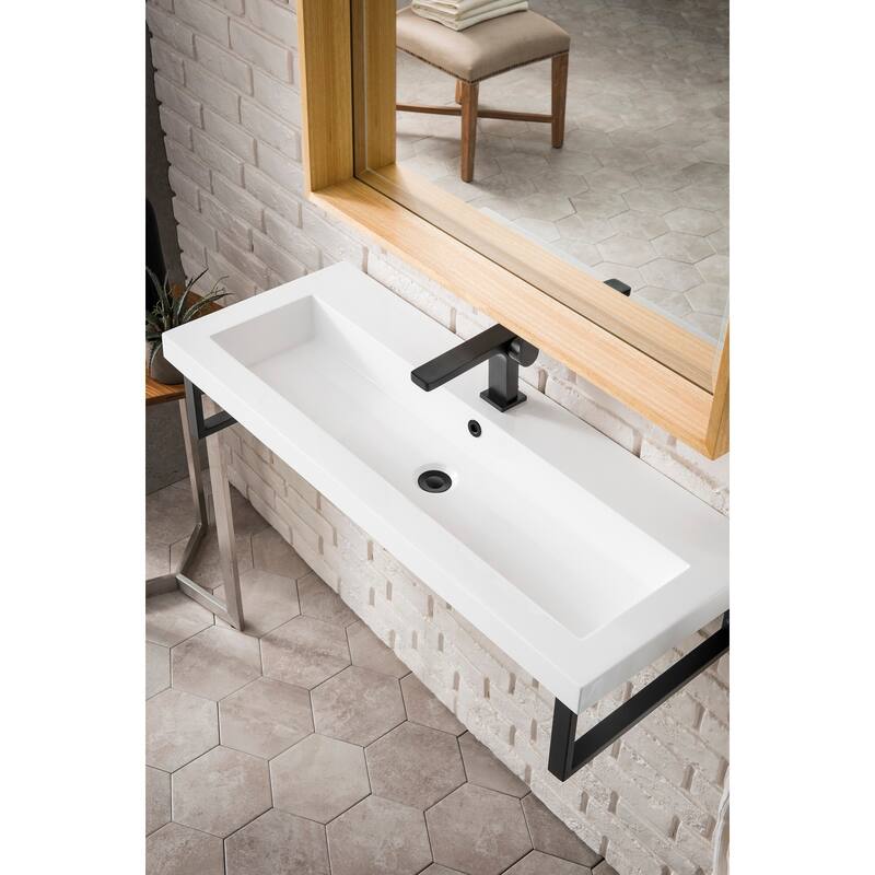 James Martin Vanities 055BK1639.5WG2 Boston 39-3/8" Rectangular