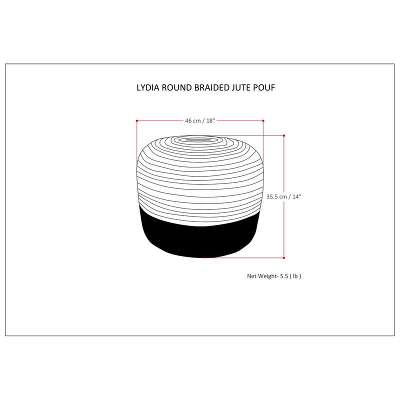 WYNDENHALL Maron Round Pouf