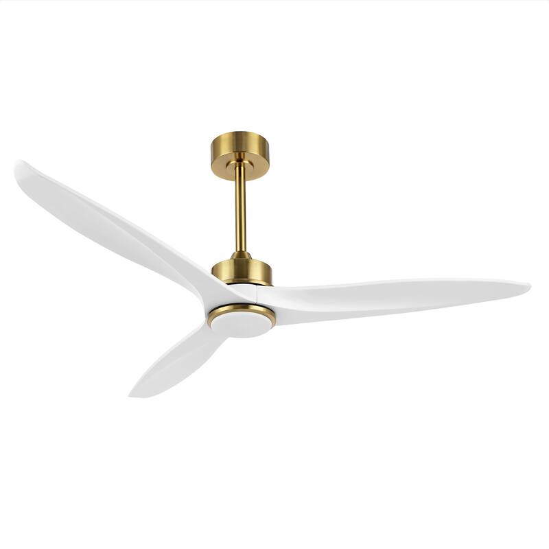 GetLedel 52-in Solid Wood Propeller LED Ceiling Fan with Remote and Light