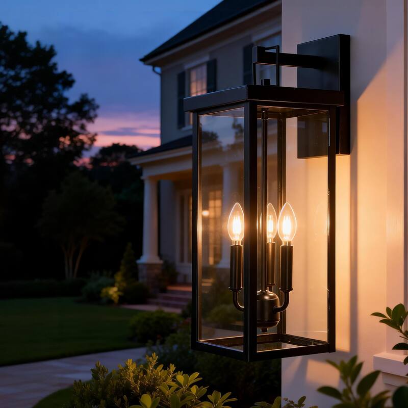 Outdoor Iron Rectangular Wall Light