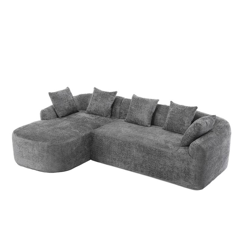 Living Room Oversized Comfy Boucle Sofa