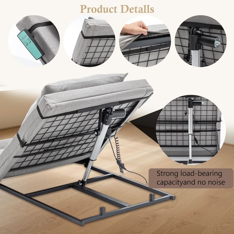 Electric Adjustable Bed Backrest - 300 lbs Capacity, 4-68° Lift, Machine Washable, Universal Fit