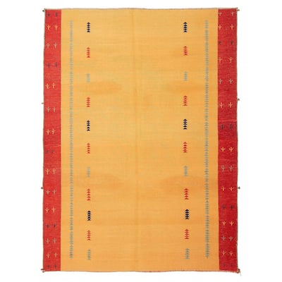 ECARPETGALLERY Flat-Weave Kashkuli Burnt Orange Wool Tapestry Kilim - 5'7 x 7'8