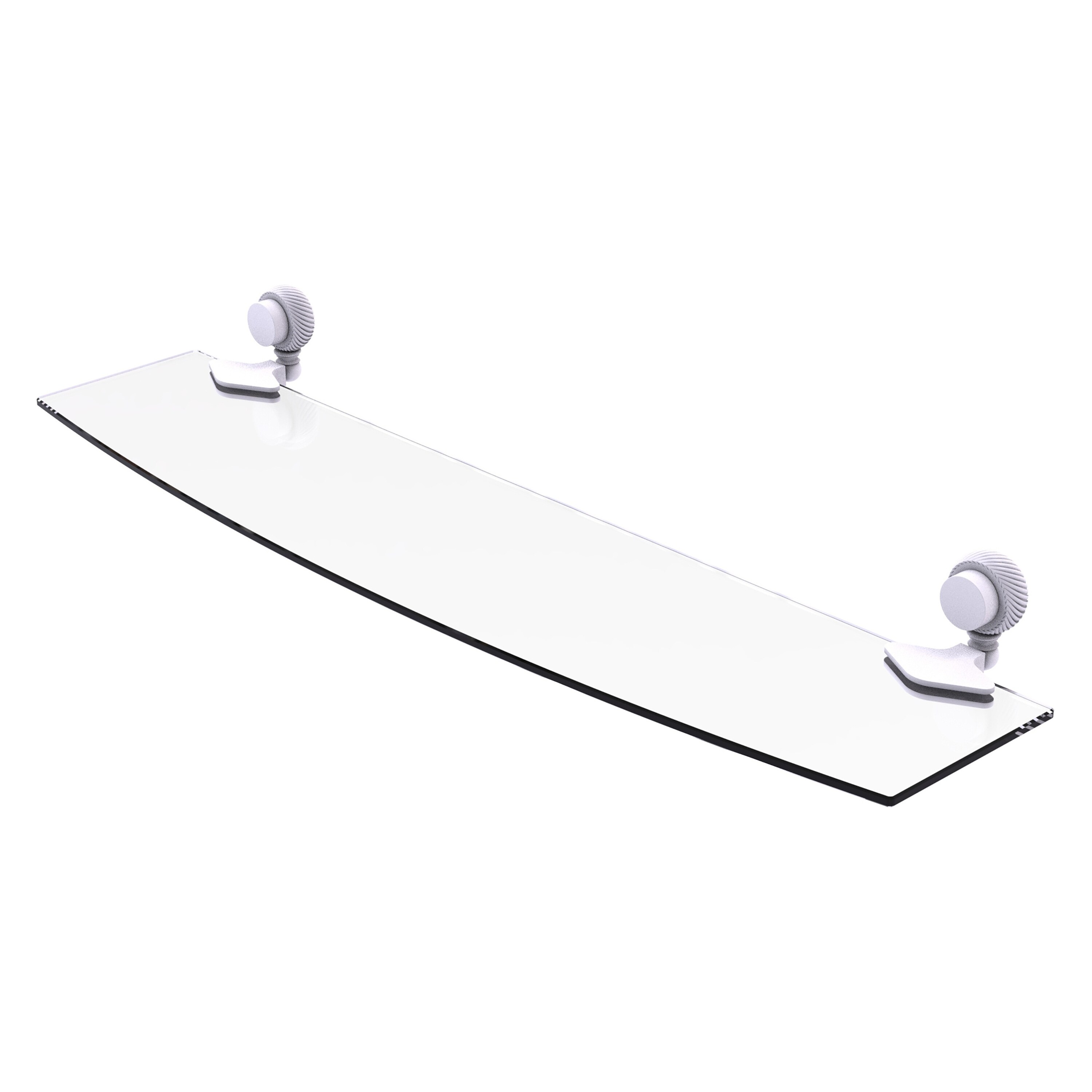 Allied Brass Venus Collection 18 Inch Glass Shelf with Twist Accents