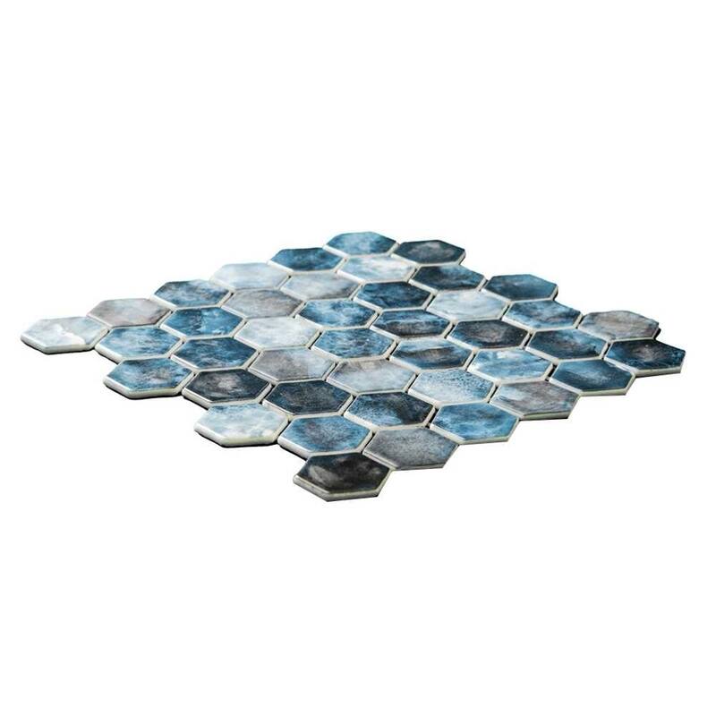The Tile Life Eterna Hex 2x2 Glass Floor, Wall & Backsplash Tile