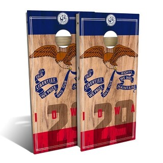 Iowa State Flag 2.0 Outdoor Cornhole Board Set