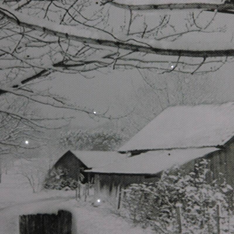 Large Fiber Optic Lighted Snowy Winter Cabin Canvas Art 23.5" x 15.5"