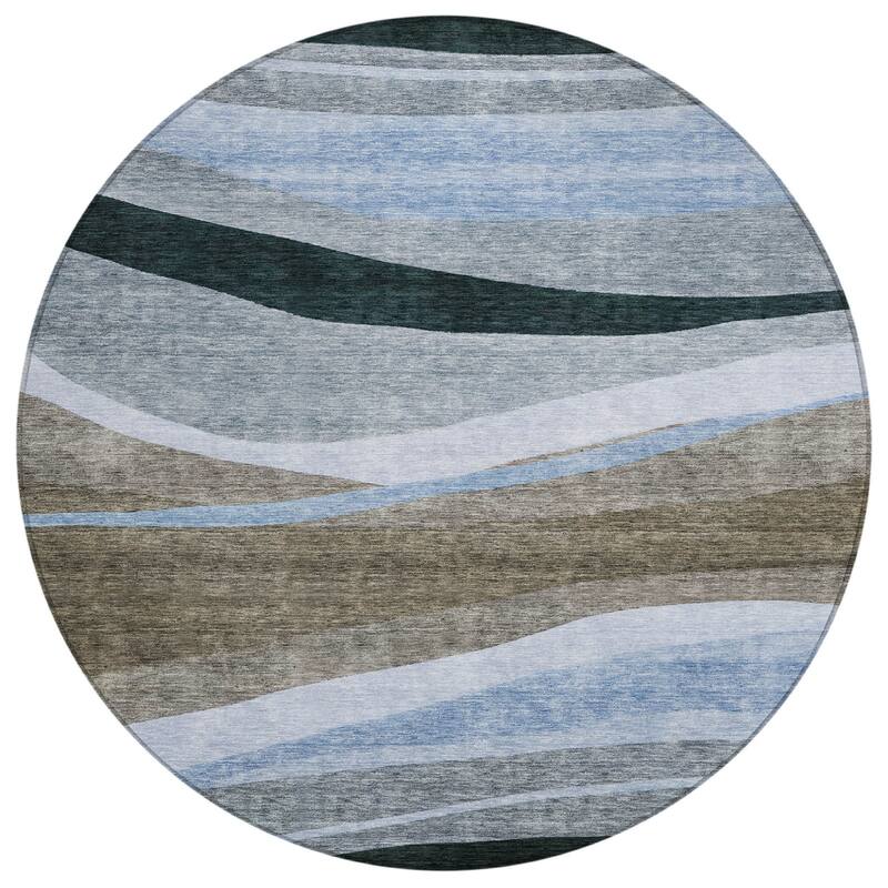 HomeRoots Abstract Transitional Rectangle Outdoor Rug