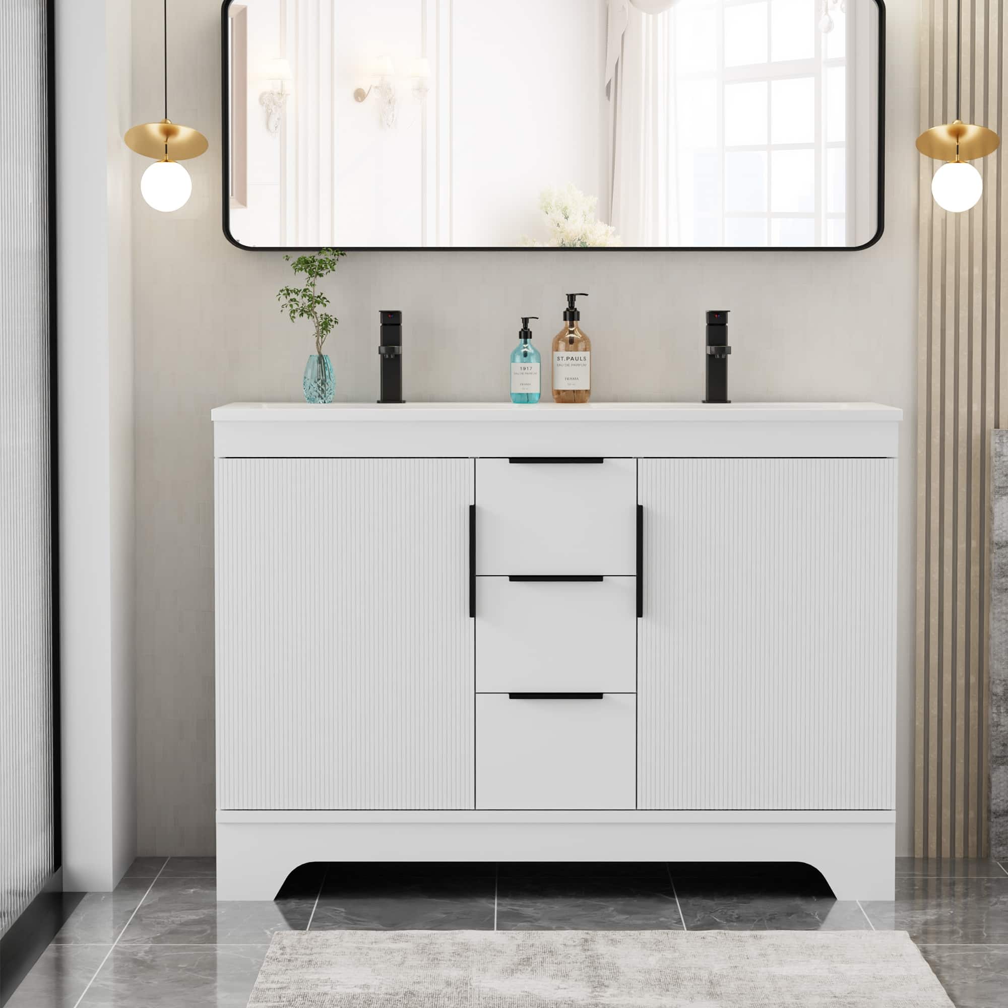 Option White-48"Double Sink