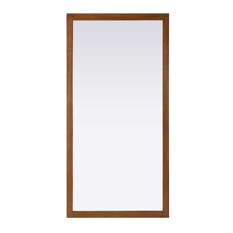 Solene Wooden Rectangle Mirror (60-72 x 36 in.) - Brandy Walnut - 72" x 36"