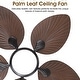 preview thumbnail 45 of 64, 44"/52" Palm Leaf Tropical Ceiling Fan with Light and Remote,Indoor and Outdoor Ceiling Fan,Waterproof