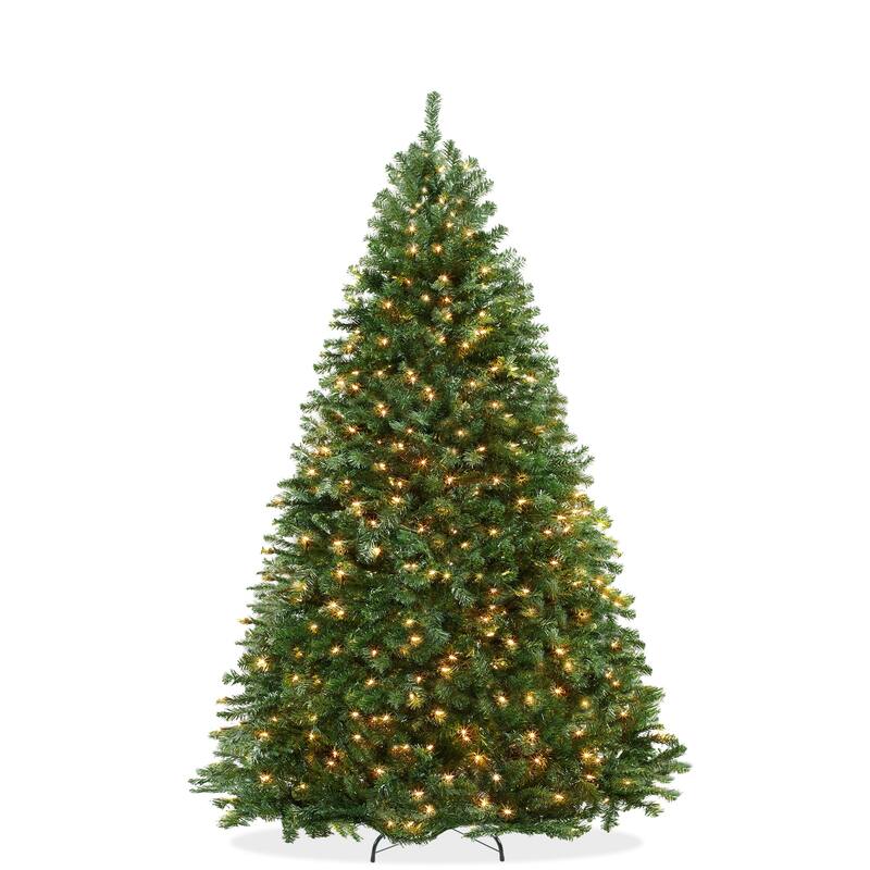PreLit Realistic Green Spruce Artificial Christmas Tree Stand