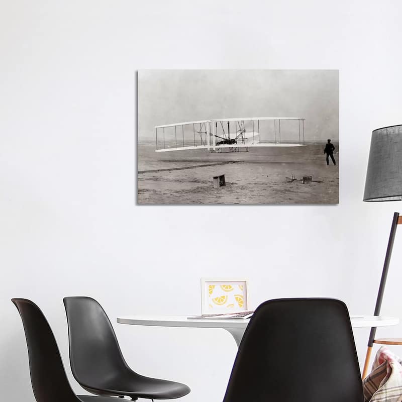 iCanvas "1903 Wright Brothers' Plane Taking Off At Kitty Hawk North Carolina USA" by Vintage Images Canvas Print - 26x40x1.5