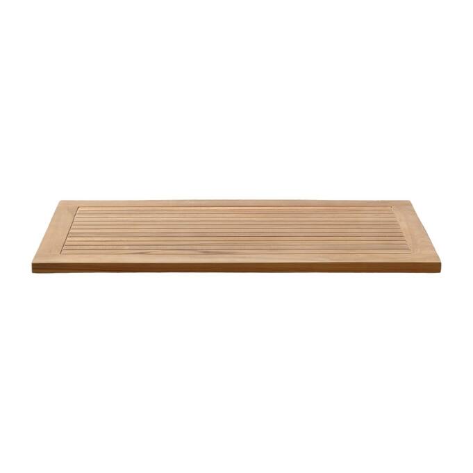 HomeRoots Natural Teak 39" Shower Mat