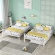 preview thumbnail 3 of 15, Multifunctional & Useful Design Iron Bunk Bed with Extra Bed for Space-saving, Safety Guaranteed, White