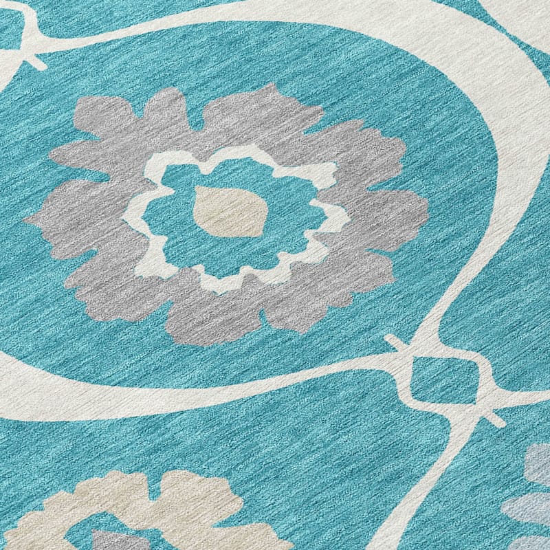 HomeRoots Medallion Transitional Rectangle Outdoor Rug