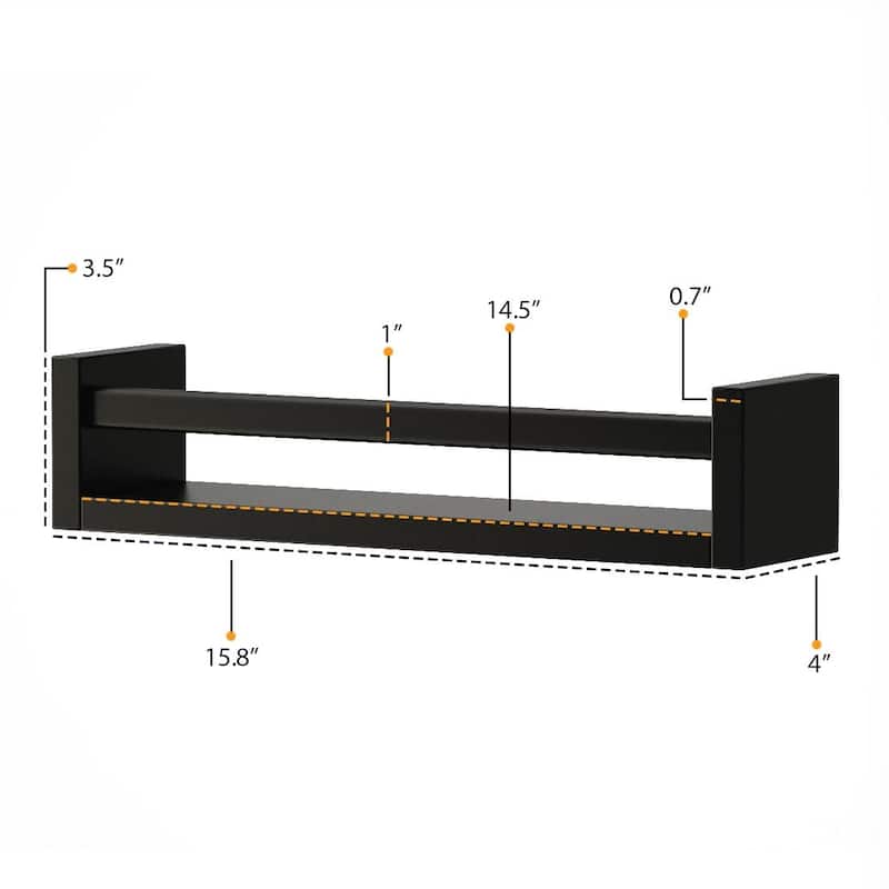 Wallniture Utah Wood Wall Shelves for Book and Toy Storage (Set of 4)