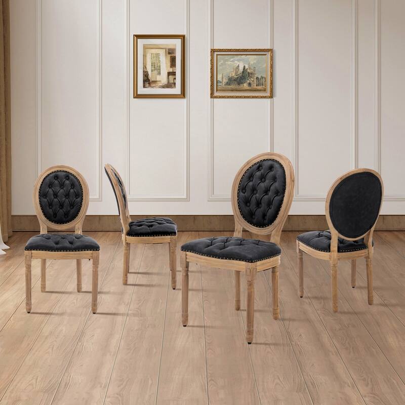 French Dining Chair with Nailhead Trim Set of 6