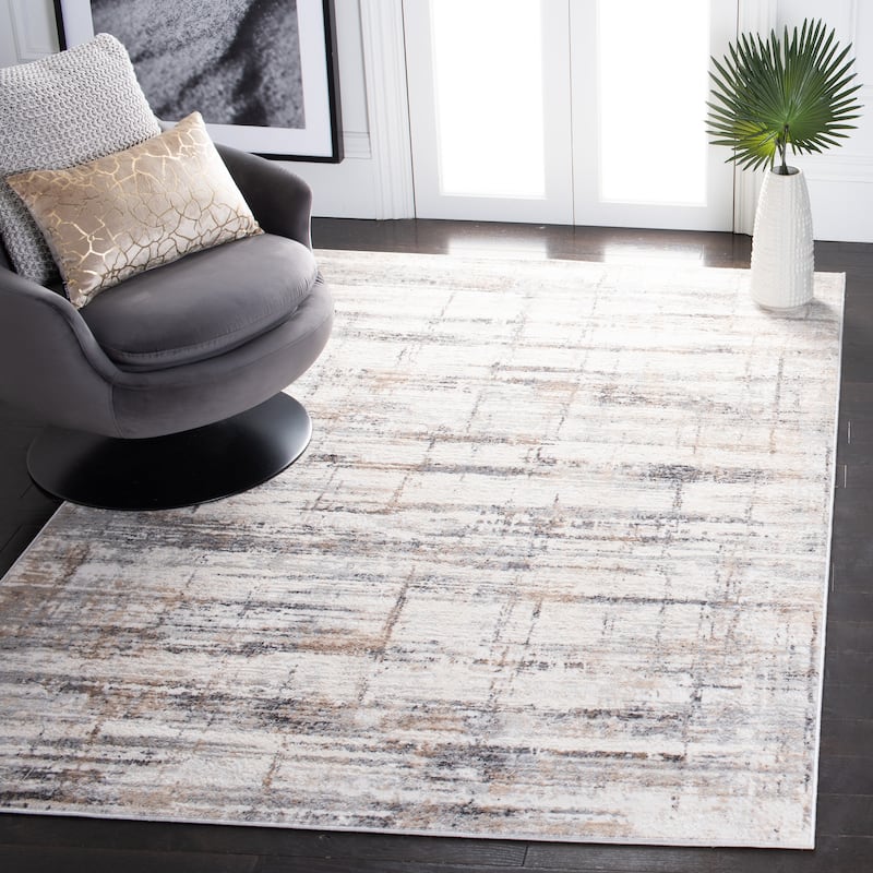 SAFAVIEH Amelia Machtelt Modern Abstract Rug - 4'5" x 6'5" - Grey/Gold