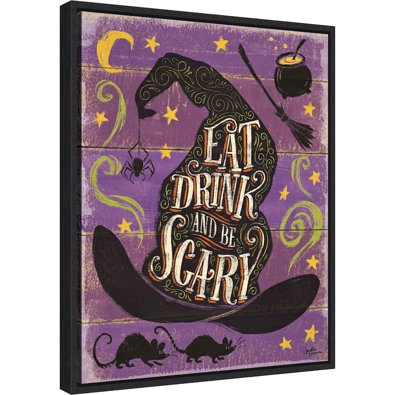 Amanti Art Fright Night II Framed Canvas Wall Art