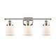 preview thumbnail 12 of 79, Innovations Lighting Ballston Urban Bell - 3 Light 26" Bath Vanity Light Polished Nickel Finish/Matte White