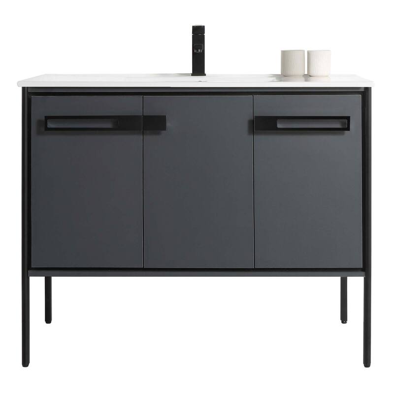 Fine Fixtures Oakville Bathroom Vanity with White Ceramic Sink