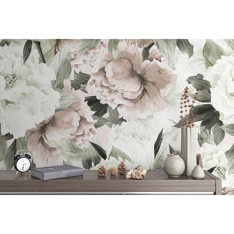 GK Wall Design Dutch Floral Peony Blossom Classical Removable Wallpaper