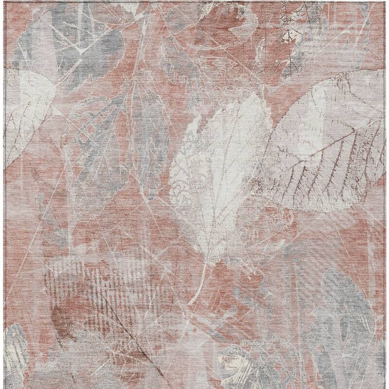 HomeRoots Floral Transitional Rectangle Outdoor Rug