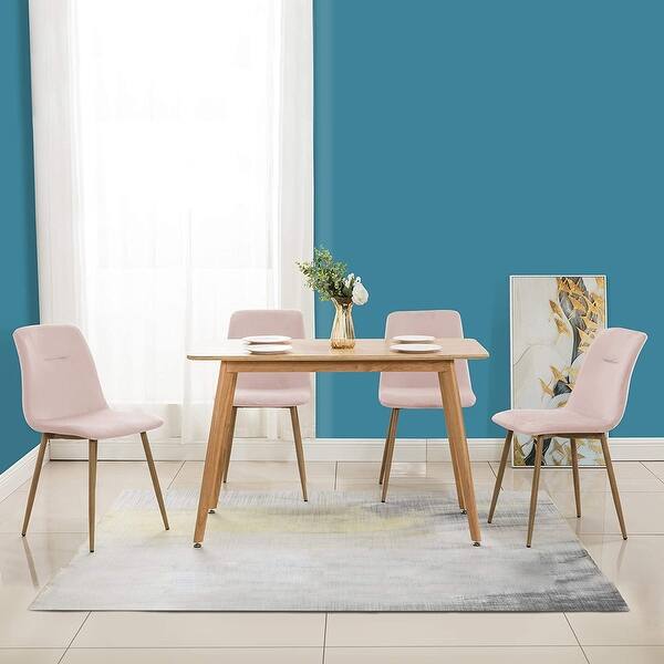 Ivinta Modern Living Room Accent Armless Chairs Set Of 4 Velvet Dining Chairs Overstock 31756368 Yellow