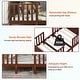 preview thumbnail 20 of 18, Gymax 2-in-1 Convertible Toddler Bed Kids Wooden Bedroom Furniture w/