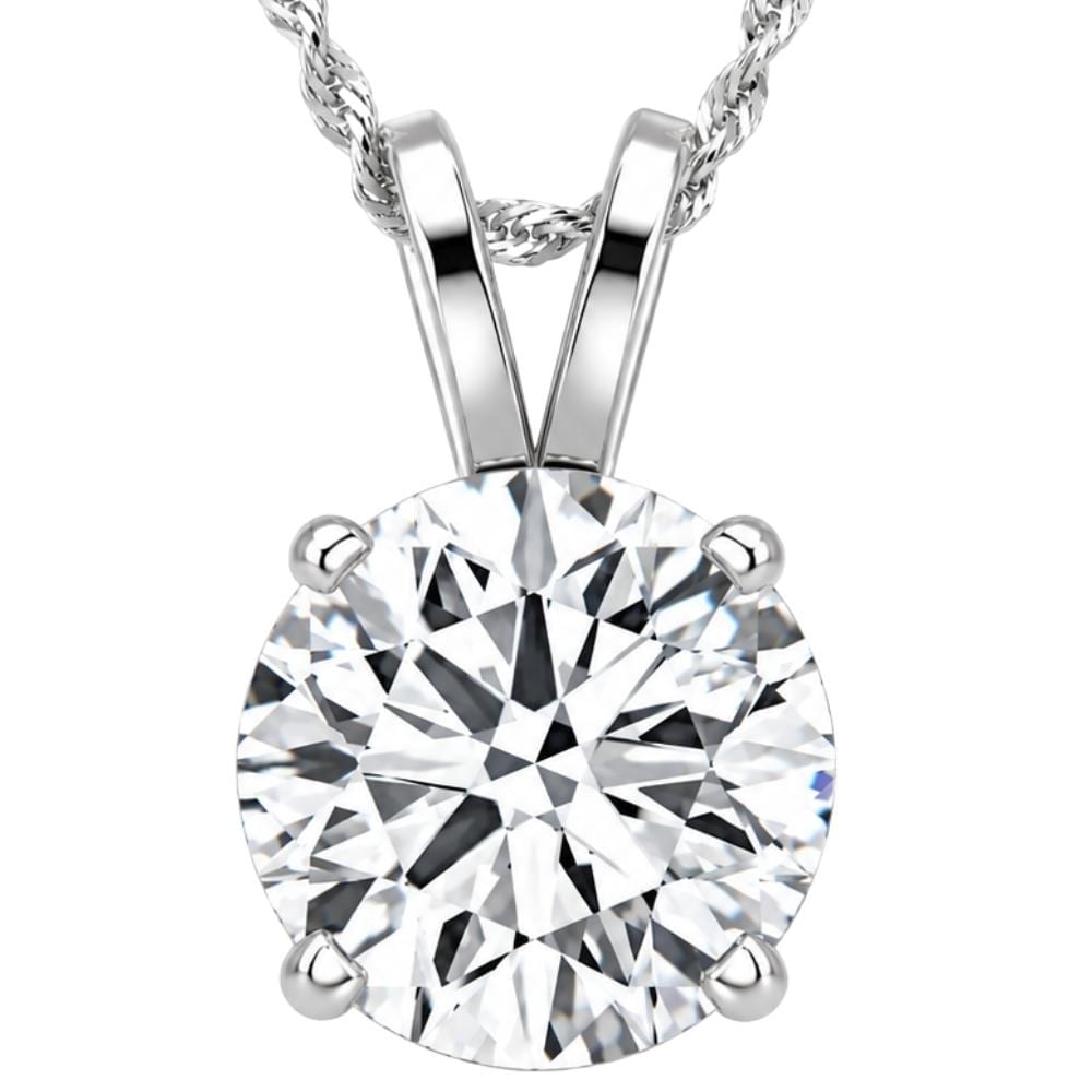 Bliss Diamond Certified 3.00Ct Diamond Pendant White Gold Lab Grown Necklace