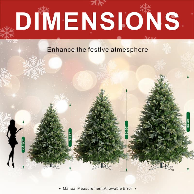 6/7/8/9FT Modern Artificial PE & PVC Grand Fir Christmas Tree