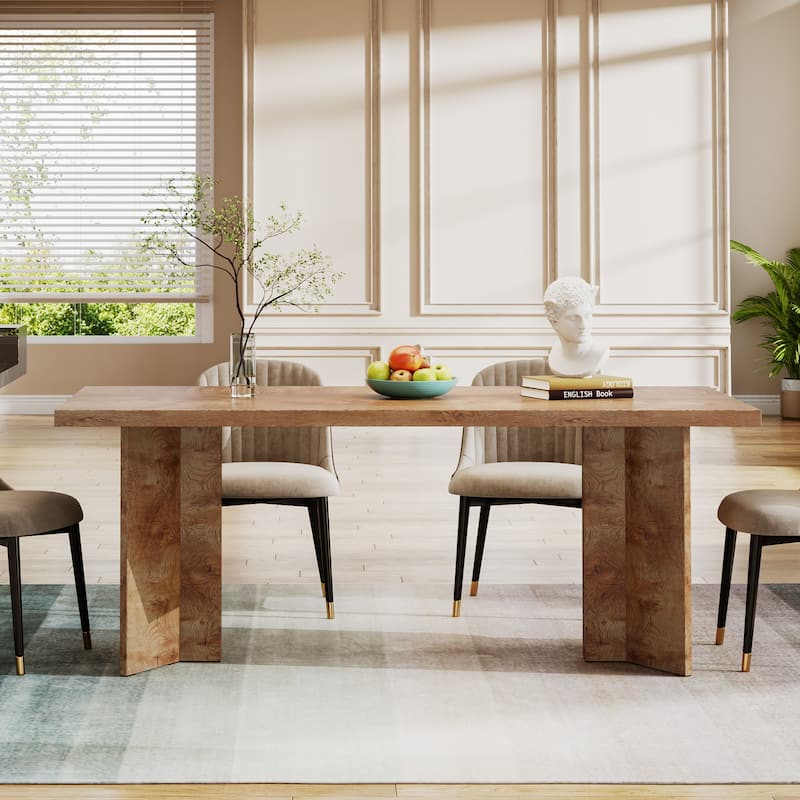 Farmhouse Rectangular Dining Table for 4-6 People