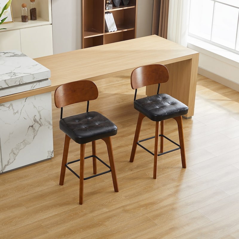 Swivel Bar Stool Set of 2/3/4 with Back Support