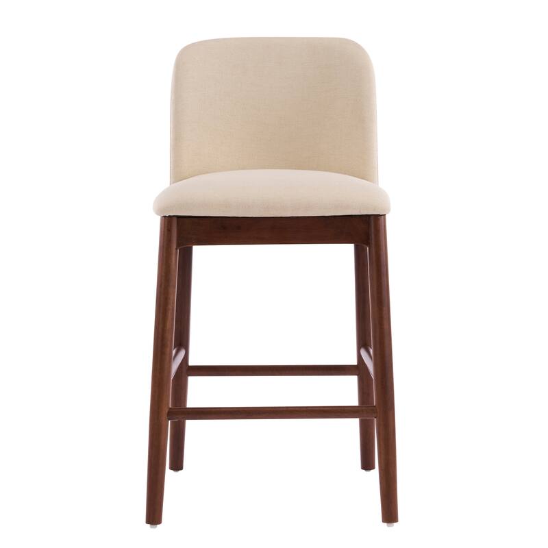 Roomfitters Lois Indoor Rubberwood Counter Stools with Cushioned Seat, Set of 2 - Set of 2