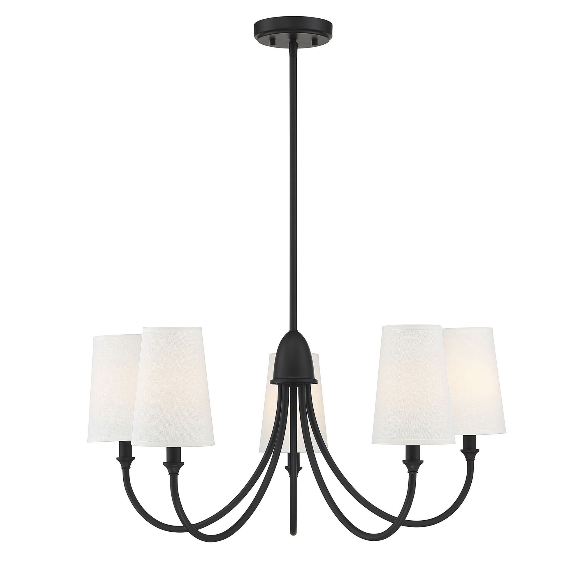 Cameron Matte Black 5 Light Chandelier Overstock 31292484