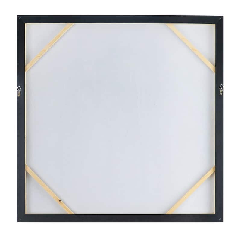 Modern Oil Painting Square Art Wall Decor with Gold Embellishment, for Living Room Dining Room Office