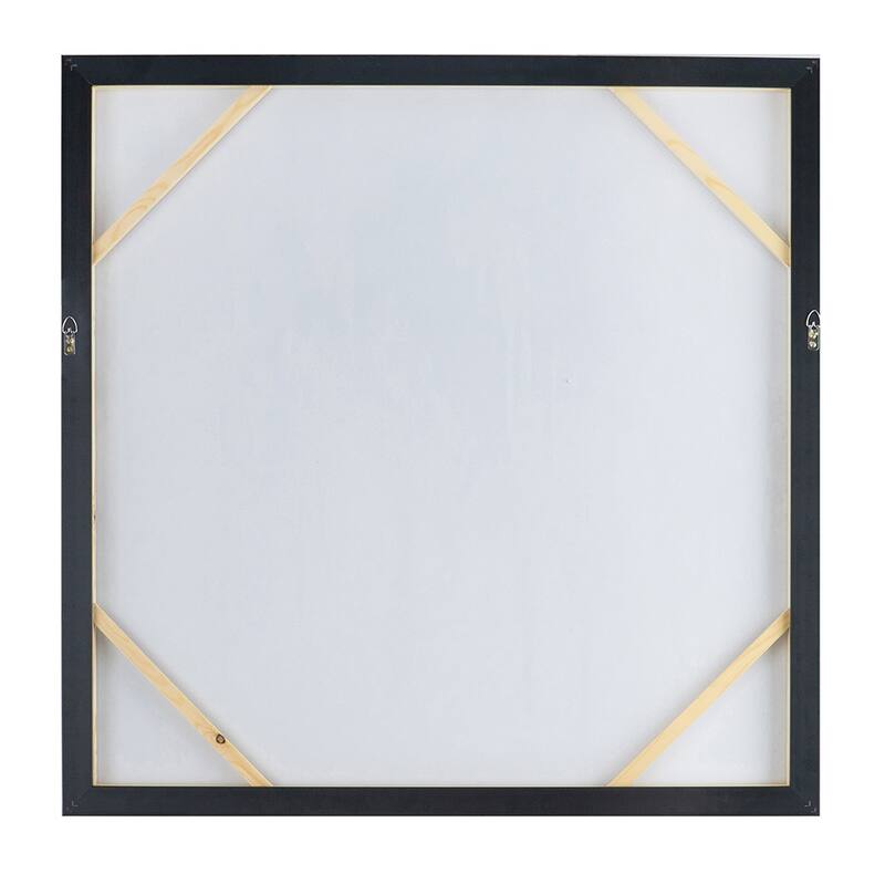 Modern Wall Decor Oil Painting with Gold Accents, Square Framed Wall Art, for Living Room, Dining Room and Office