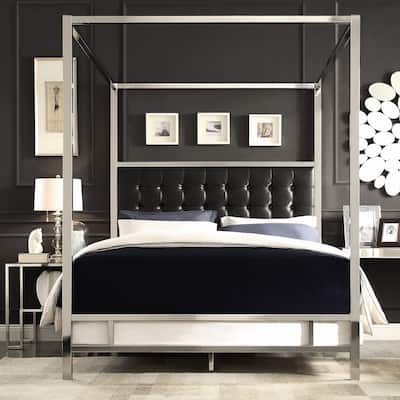 Solivita Queen-size Chrome Metallic Poster Bed by iNSPIRE Q Bold