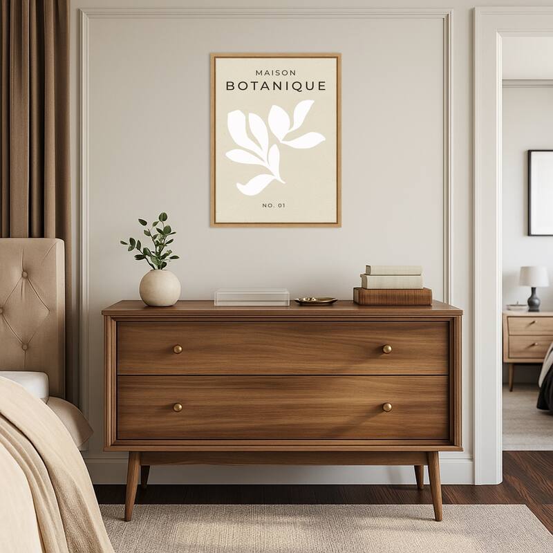 Elegant Leaves by Treechild (18 x 24 in.), Framed Canvas Wall Art Print