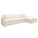 preview thumbnail 1 of 4, Glendale Right-Facing Upholstered Chaise Sectional, Cream