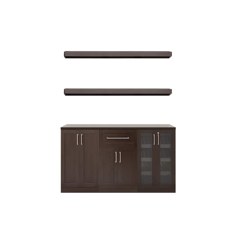NewAge Products 21" Home Bar 6-Piece Cabinet Set - Espresso