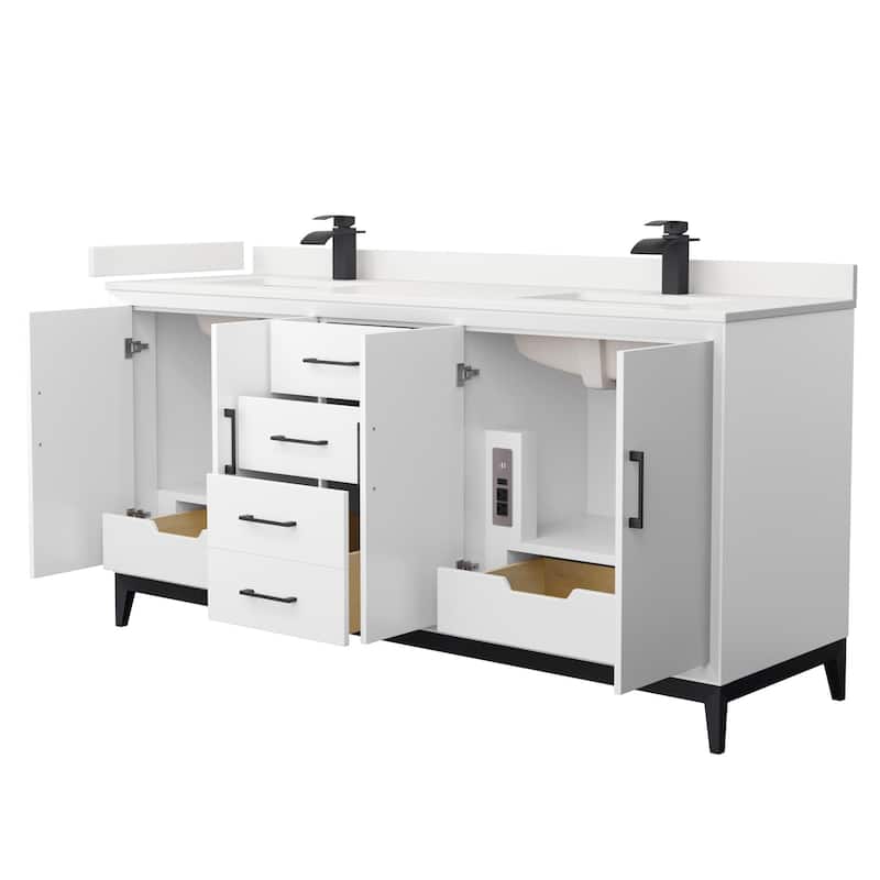 Wyndham Collection WCH818172D-QTZ-UNSMXX Amici 72" Free Standing