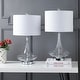 preview thumbnail 15 of 46, Ames 25.5" Glass Teardrop LED Table Lamp, Mercury Silver/Chrome (Set of 2) by JONATHAN Y