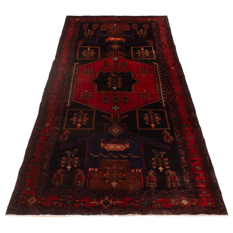 ECARPETGALLERY Hand-knotted Konya Anatolian Black, Red Wool Rug - 5'2 x 12'8